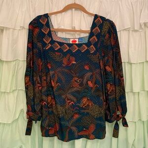 Anthropologie Farm Rio Top SzS 🐅🌴